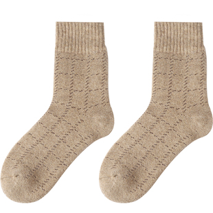 派米羊毛袜男女加厚加绒保暖毛圈中筒袜冬天居家毛巾睡眠长款袜厚