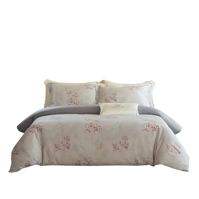 乐优家木兰诗语高支长绒棉床品四件套纯棉全棉法式花卉印花高级感