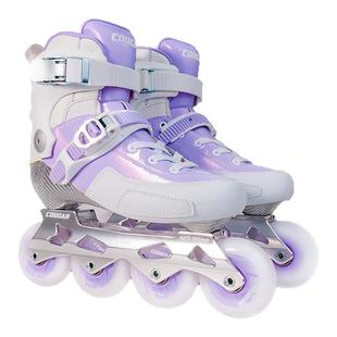 美洲狮儿童专业碳玻纤平花鞋男女童比赛竞赛花式滑冰鞋轮滑旱冰鞋