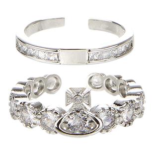 双层锆石土星戒指女生小众设计高级感轻奢气质指环时尚个性食指戒