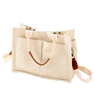 托特包女大容量帆布包学生上课通勤百搭手提包单肩包可放ipad平板