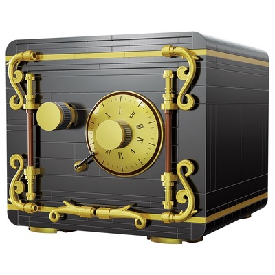 cada咔搭小颗粒积木保险箱8+