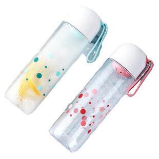 茶花tritan水杯女夏季简约塑料便携水壶儿童夏天学生杯子水瓶口杯