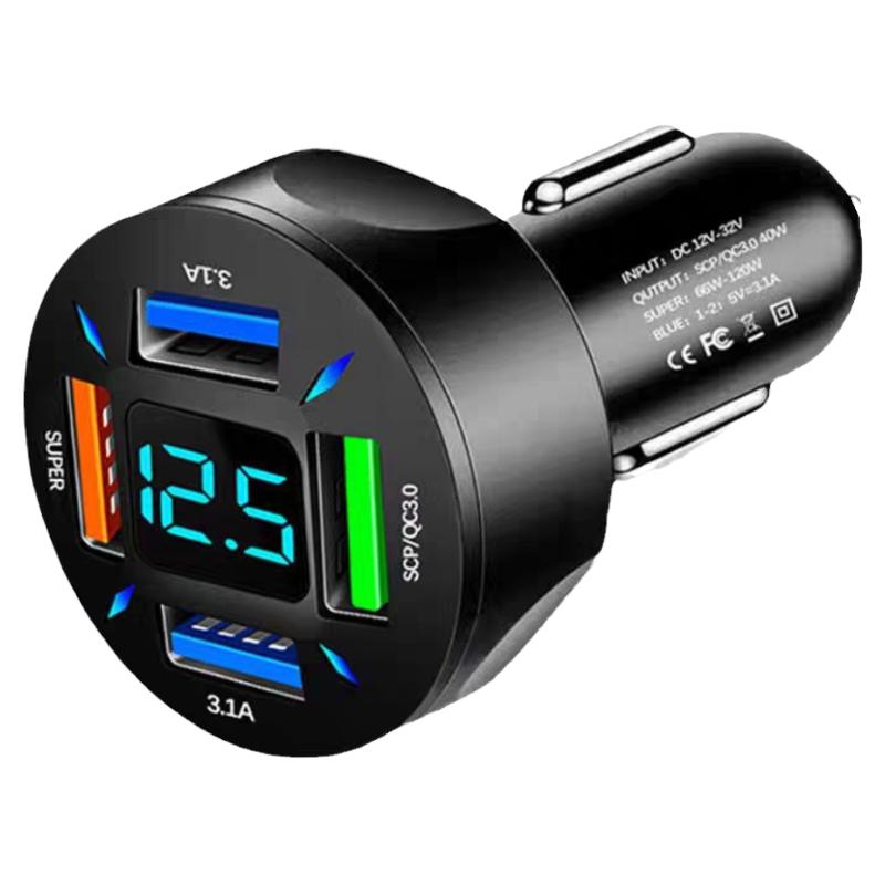 挖掘机货车24V车载充电器快充铲车工程车专用手机充电头USB带蓝牙