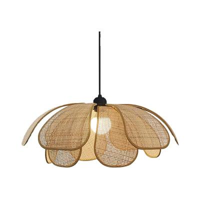 民宿餐厅藤编侘寂风花瓣吊灯