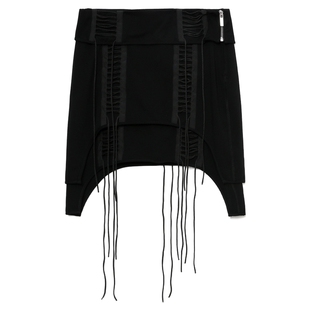 IT HELMUT LANG女装不规则半身裙新款甜酷辣妹风袢带装饰叠层短裙