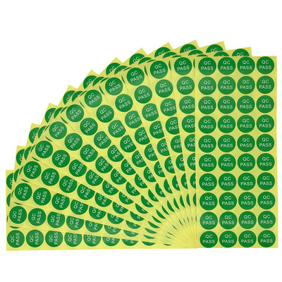 QCPASS圆形质量检验贴纸不干胶