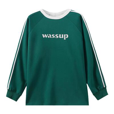 潮牌新色条纹卫衣WASSUPHEODS