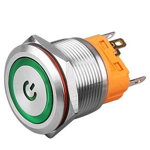 蓝波热卖22mm金属按钮开关1NO1NC 2NO2NC可选环形发光防水镀金脚