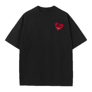 奥莱甄选|万人种草|达人推荐|大码300斤爱心笑脸纯棉短袖t恤男女