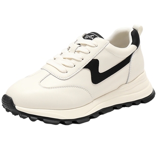 森达厚底阿甘鞋女增高休闲运动鞋商场同款2025秋季新款女鞋XRK01