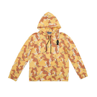 H3LLO FLAG匪帮头套沙漠迷彩连帽卫衣 面罩套装帽衫嘻哈说唱加绒