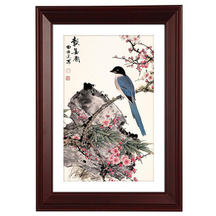 实木字画框装裱书法字中式相框挂墙4开加卡纸裱画外框定做像框