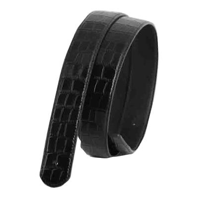 圆头鳄鱼纹皮带男真皮无扣带身