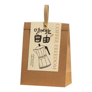 2026复古牛皮礼品袋红色包装纸袋茶包挂耳咖啡饼干烘焙食品手拎袋