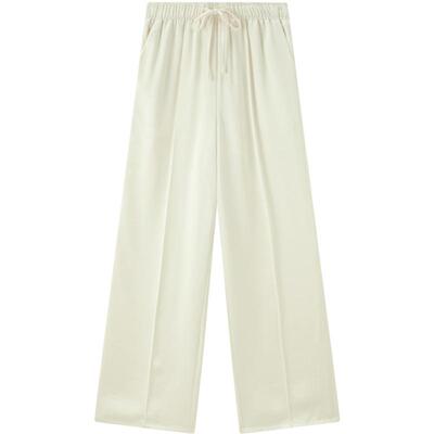 乐町休闲中式长裤2024年新款夏季百搭裤子C2GBE2F09