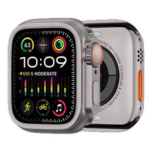 适用iwatch10手表保护壳新款s10金属秒变ultra原机质感s9全包改装外壳s8防刮ultra2防摔s7镂空保护套钛金色se