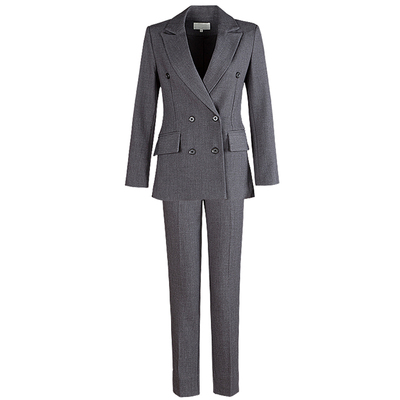 经典畅销灰色高级职业装西装套装