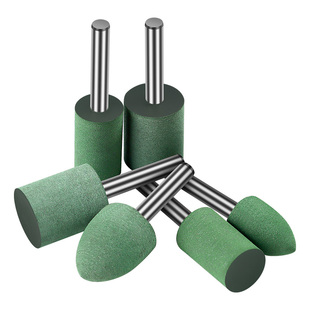 橡胶打磨抛光磨头圆柱子弹形T型金属除锈玉石橡皮电动砂轮内磨头