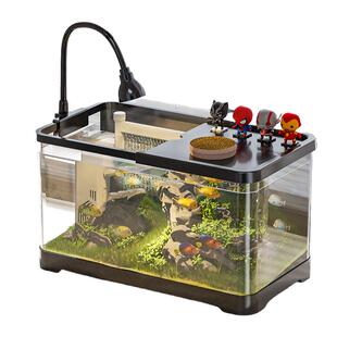 鱼缸客厅小型2026新款超白金鱼家用过滤制氧一体机自循环生态乌龟