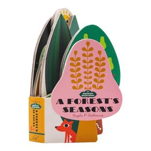 异形游戏纸板书英文原版绘本 Bookscape Board Books A Forest's Seasons 森林四季低幼儿童英语启蒙亲子互动玩具书 Chronicle