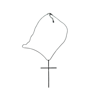 atmshop极简高级纤细满钻闪闪十字架吊坠轻奢百搭个性项链锁骨链