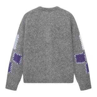 IMMI 新款女士马海毛方格装饰针织毛衣开衫银泰百货 300124