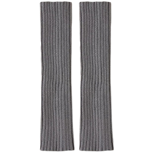 秋冬堆堆袜套加厚保暖针织腿套纯色百搭小腿袜不下滑宽版显瘦长筒