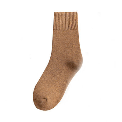 保暖厚袜子男棉袜秋冬毛圈中筒袜