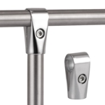 圆管25不锈钢管连接件落地晾衣架花架配件展架接头货架固定件两通