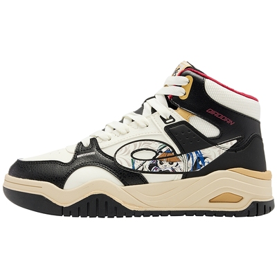 乔丹运动棉鞋皮面加绒保暖板鞋男款黑色百搭高帮2025年新款休闲鞋