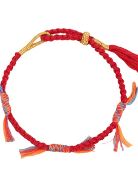 【2026年新款】藏式红色手绳编绳