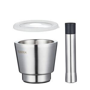 304不锈钢捣蒜器捣碎花生辣椒家用手锤柠檬擂钵捣药罐加厚研磨器