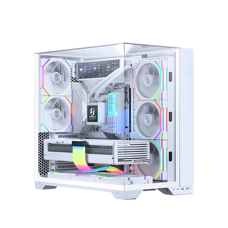 联力包豪斯O11 Vision compact 无立柱海景房台式机电脑主机机箱