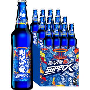 雪花啤酒勇闯天涯superX500ML*12瓶啤酒整箱【超级勇闯蓝瓶】