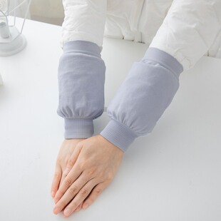 白色羽绒服隐形袖套2025新款秋冬季学生儿童短款防脏纯色袖口耐污