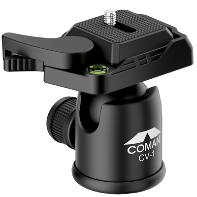 【捡漏福利】COMAN科漫CV-1快拆阻尼云台球型三脚架摄像云台单反相机拍摄阻尼360度全景脚架阿卡底座专业云台