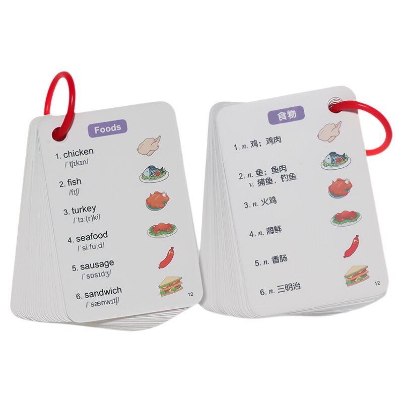 小学英语核心单词小蝌蚪点读卡片