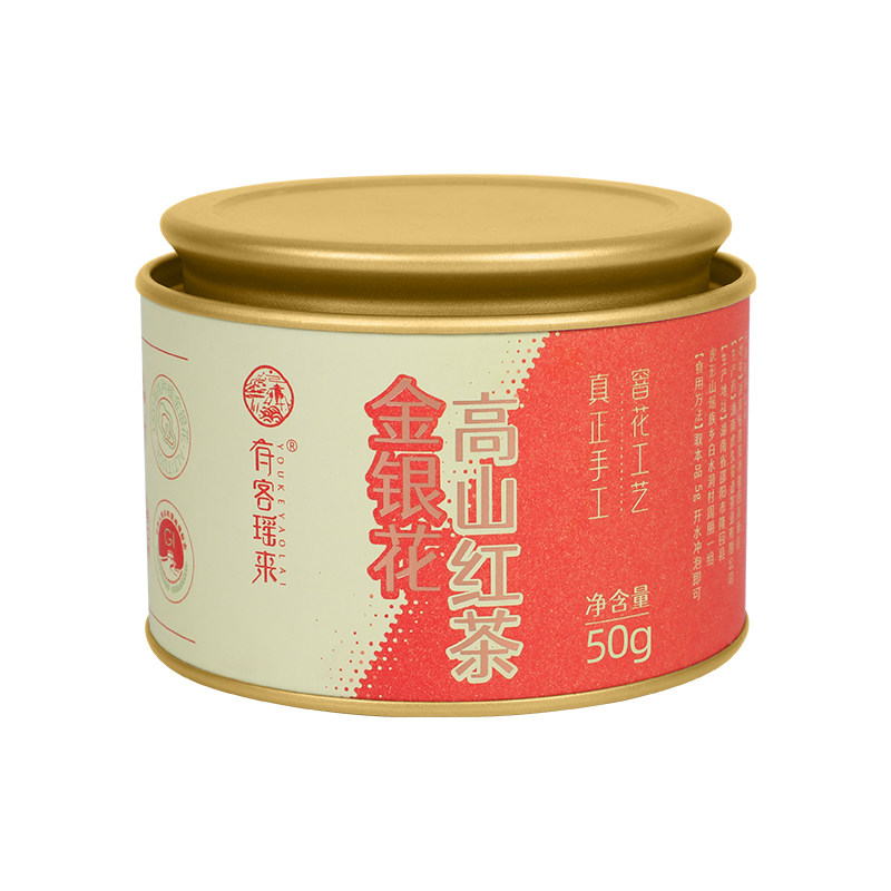 湖南隆回金银花高山红茶50g罐装
