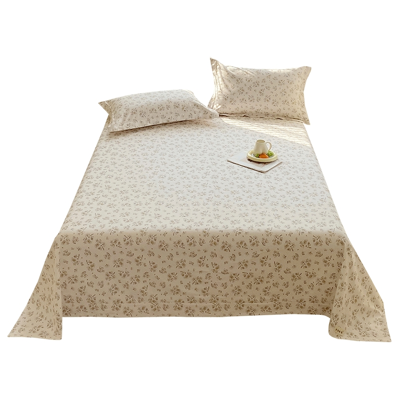 夏季老粗布床单单件2025新款原棉凉感亚麻宿舍单人棉麻被单三件套