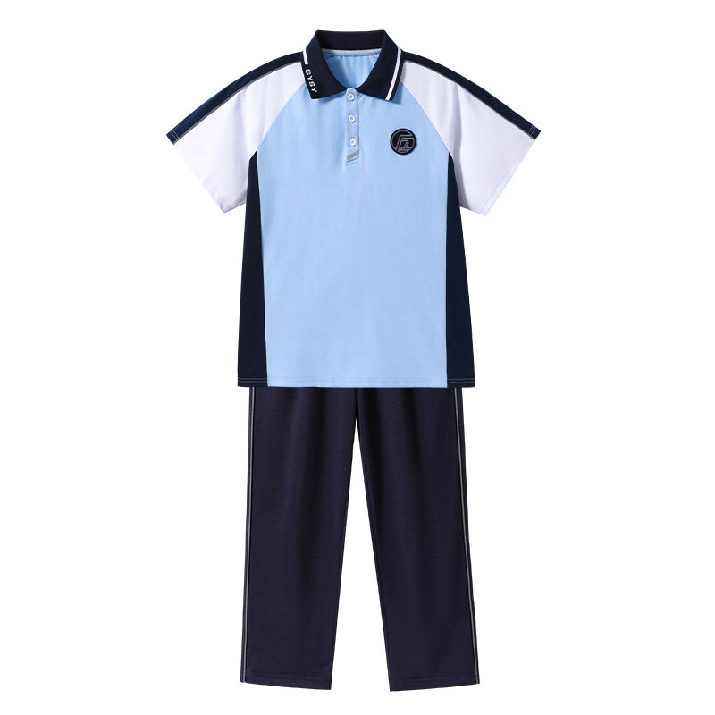 辽宁沈阳中学生第一款统一校服夏季套装春秋装现货索罗娜棉质班服