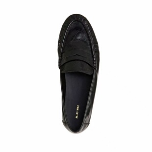 ALIAS MAE意大利进口牛皮褶皱舒适百搭圆头浅口一脚蹬乐福豆豆鞋