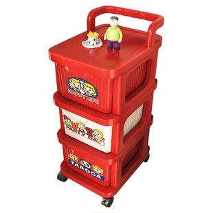 零食置物架落地储物架移动多巴胺小推车家用客厅抽屉式玩具收纳架