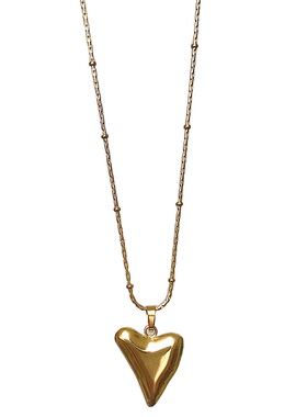 超火不规则金色心形叠戴锁骨链