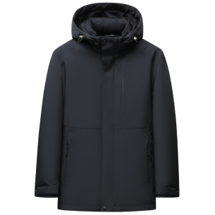 雪中飞羽绒服男大鹅派克服脱卸内胆防寒服外套中年加厚鹅绒冬装男