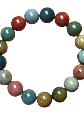 天然阿拉善彩虹色男女款手串饰品