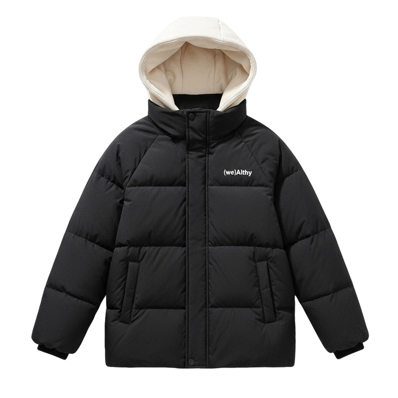 女大童羽绒服冬季2025新款初高中生少女洋气假两件宽松保暖外套