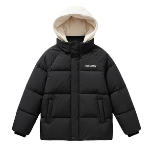 女大童羽绒服冬季2025新款初高中生少女洋气假两件宽松保暖外套