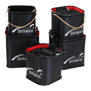 EVA加厚打水桶折叠装鱼桶钓鱼活鱼箱多功能小号带绳活鱼桶钓鱼桶