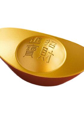 18k沙金小元宝保色实心仿真